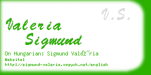 valeria sigmund business card